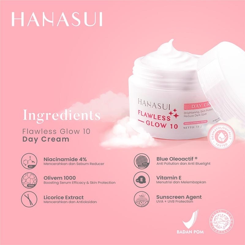 Hanasui Flawless Glow 10 Day Cream 15g