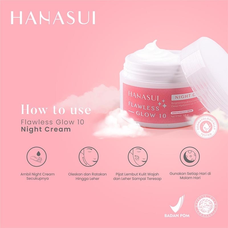 Hanasui Flawless Glow 10 Night Cream 15g