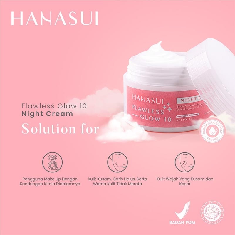 Hanasui Flawless Glow 10 Night Cream 15g