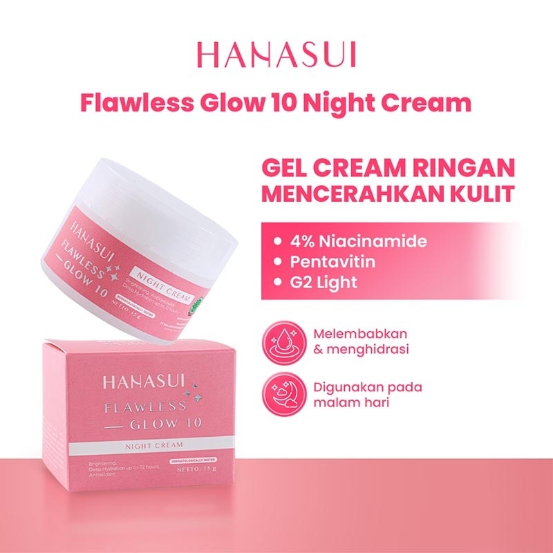 Hanasui Flawless Glow 10 Night Cream 15g