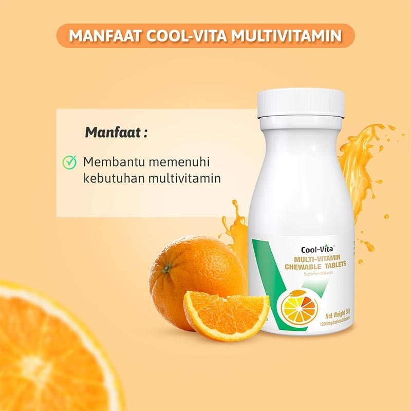 Coolvita Multi-Vitamin Chewable Orange 30'S (Botol)