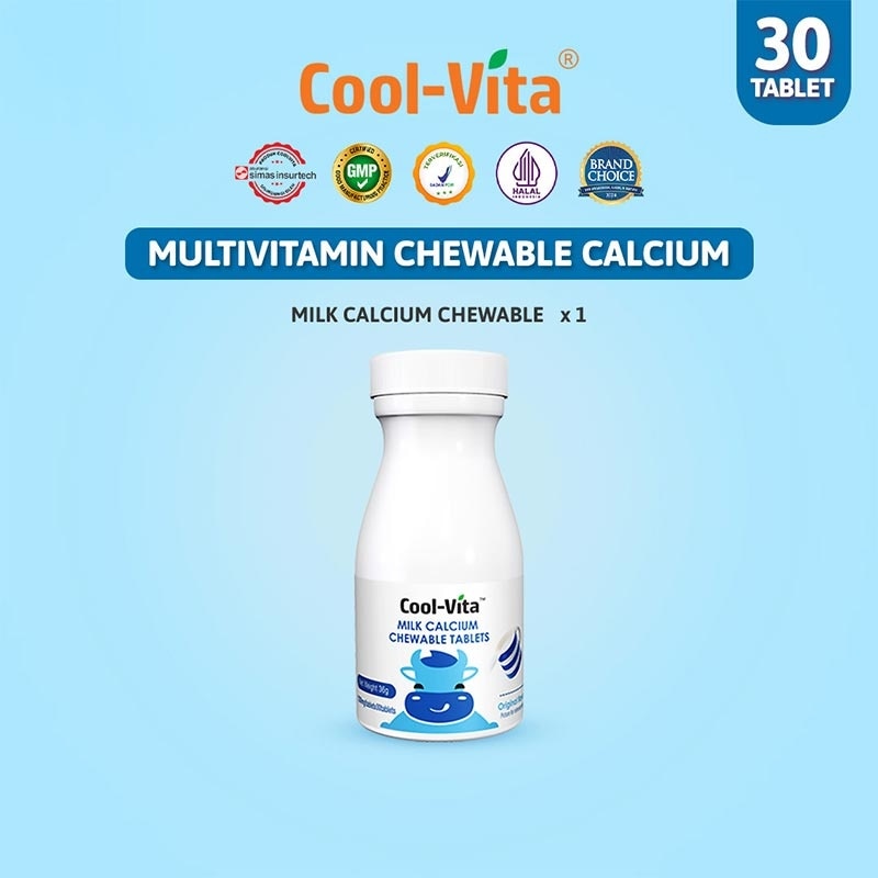 Coolvita Milk Calcium Chewable 30'S (Botol)