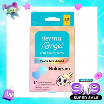 DERMA ANGEL - Derma Angel Acne Beauty Patch Hologram - Heart & Flower 12'S image