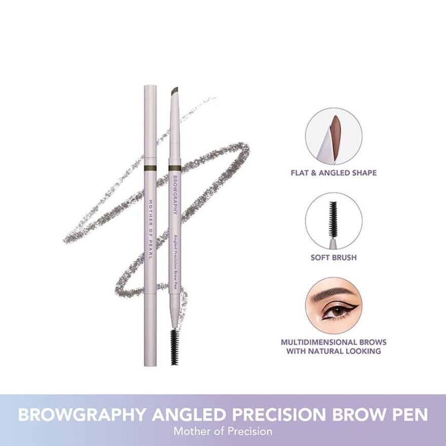 Mother Of Pearl Browgraphy Angled Precision Brow Pen Dark Brown 0.15g