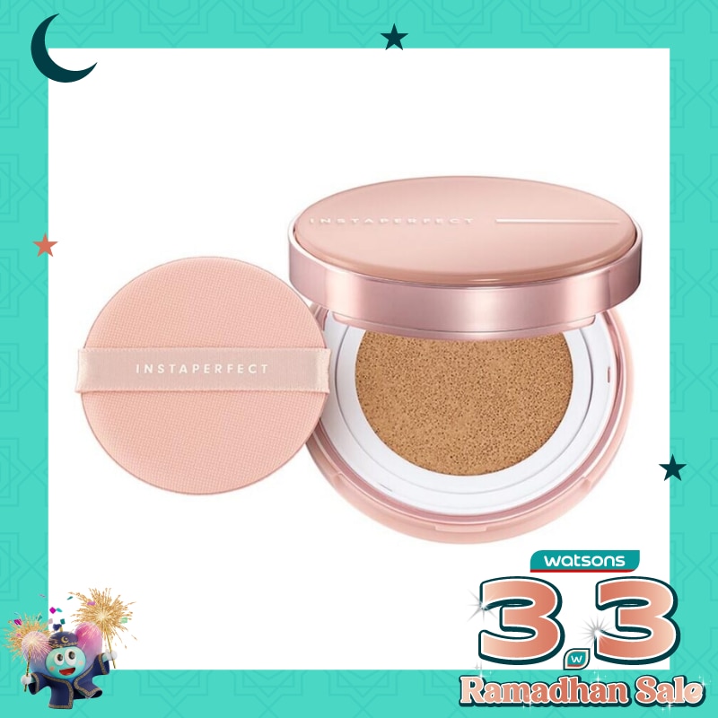 Skincover Air Cushion W44 Golden Sand 11g - Make Up Cushion Foundation Blurring Semi Matte Finish (Real Skin Buildable Coverage - Transferproof - Non-Comedogenic)