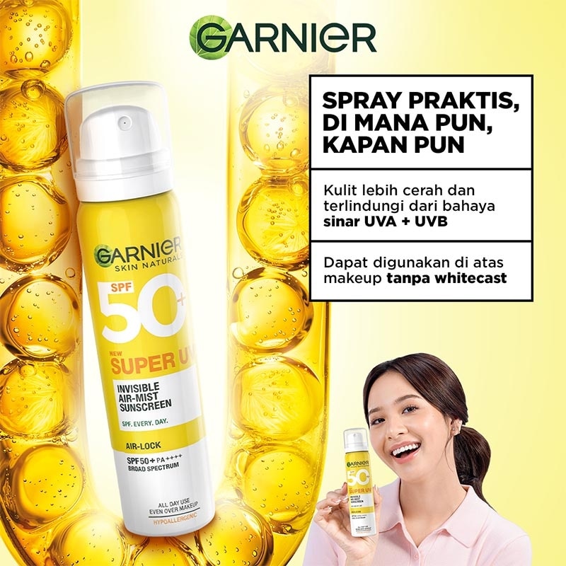 Garnier Super UV Invisible Air Mist Sunscreen SPF 50+ PA++++ 75 ml image