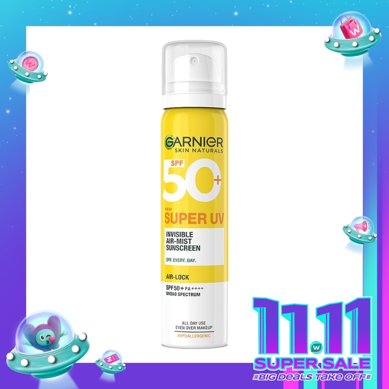 Garnier Super UV Invisible Air-Mist Sunscreen SPF 50+ PA++++ 75 ml