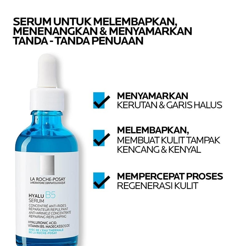 La Roche Posay Hyalu B5 Anti-Aging Serum - Serum Hyaluronic Acid Kulit Sensitif/ Kering/ Kerutan 50ml