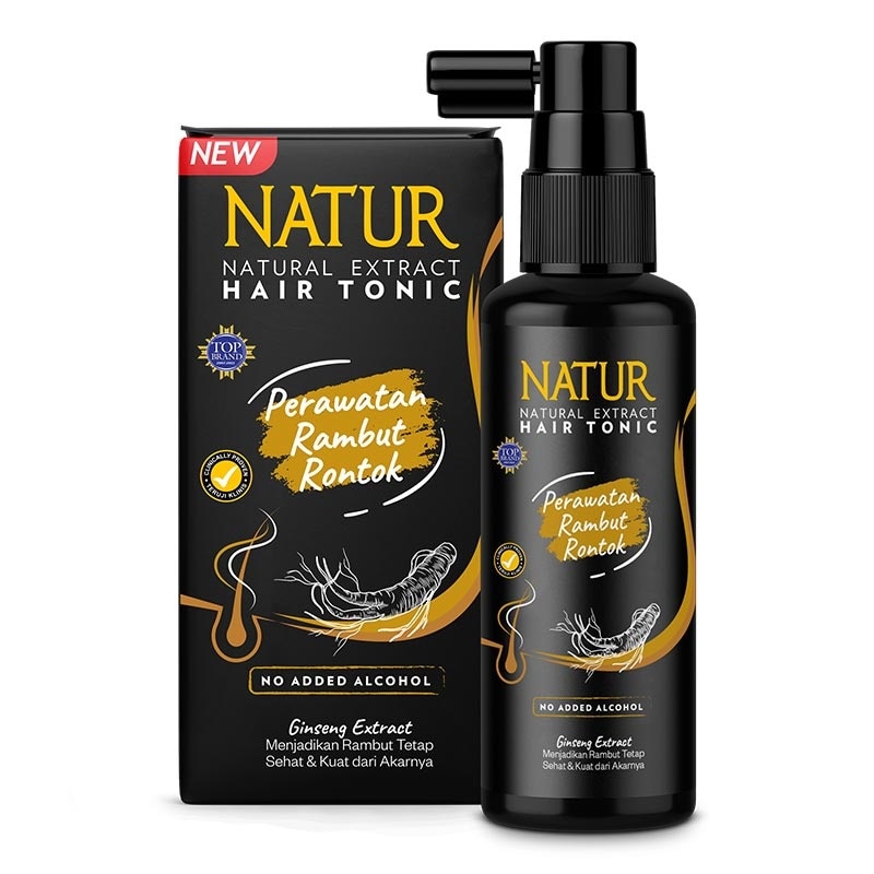 Natur Hair Tonic Ginseng 90ml & Shampoo Aloe Vera 80ml Banded