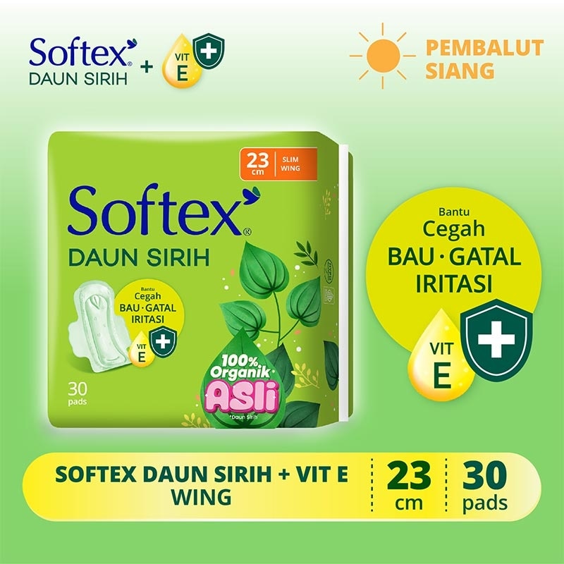 Promo Harga Softex Daun Sirih Wing 23cm 30 pcs - Watsons