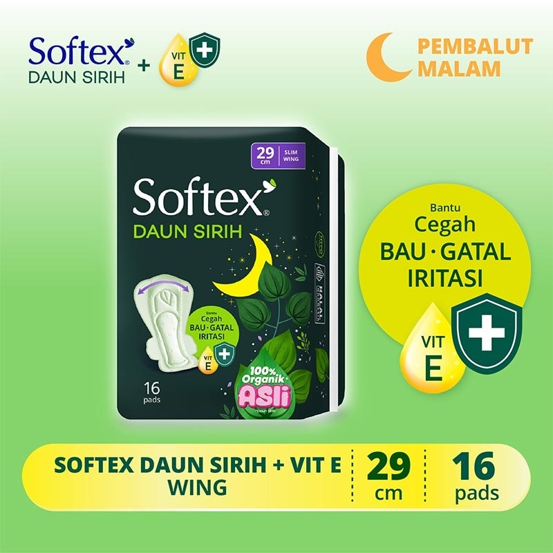 Promo Harga Softex Daun Sirih 29cm 18 pcs - Watsons