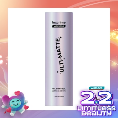 LUXCRIME Luxcrime X Watsons Ulti Matte Oil Control Setting Spray 150ml