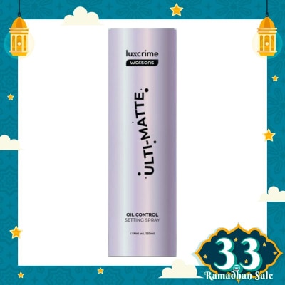 LUXCRIME Luxcrime X Watsons Ulti Matte Oil Control Setting Spray 150ml