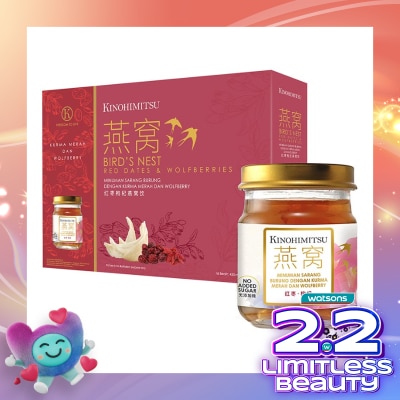 KINOHIMITSU Bird's Nest Red Dates & Wolfberries 6'S @75ml