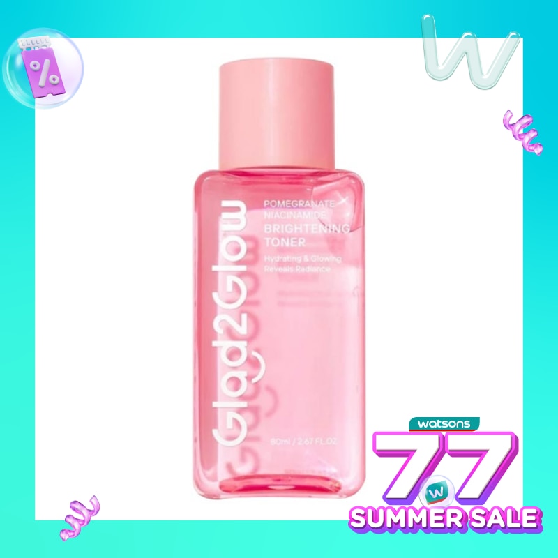 Glad2Glow Pomegranate Niacinamide Brightening Toner 80ml