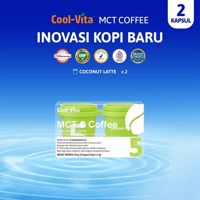 Coolvita MCT Coffee Capsule Coconut Latte 2'S