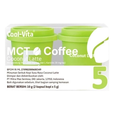 COOLVITA Coolvita MCT Coffee Capsule Coconut Latte 2'S