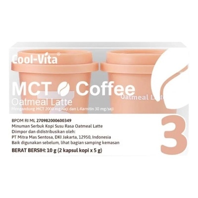 COOLVITA Coolvita MCT Coffee Capsule Oatmeal Latte 2'S