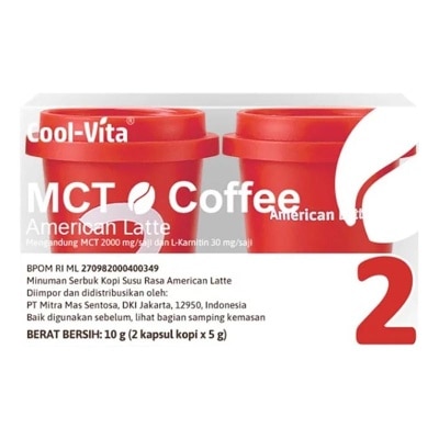 COOLVITA Coolvita MCT Coffee Capsule American Latte 2'S