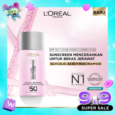 L'OREAL - Glycolic Bright Anti Dark-Spot Daily UV Fluid SPF50+ 50ml image
