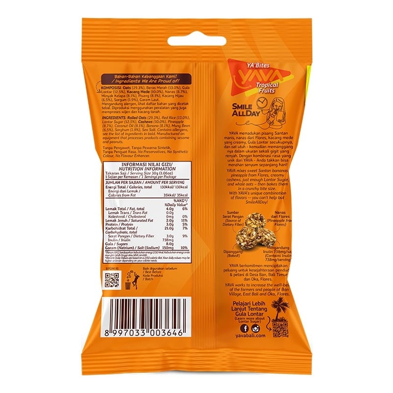YA'Bites Tropical Fruits 35g image