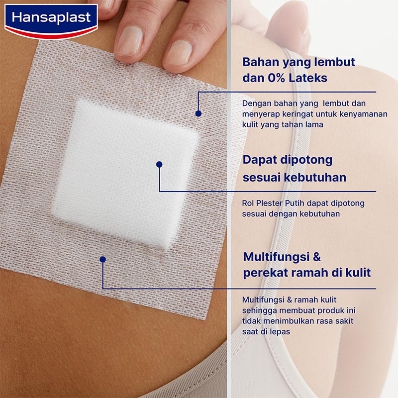 Hansaplast Rol Plester Putih 1m x 10cm