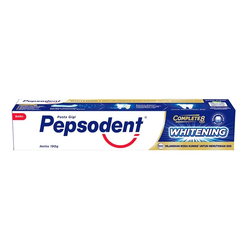 Promo Harga Pepsodent Pasta Gigi Complete 8 Actions Plus Whitening 190 gr - Watsons