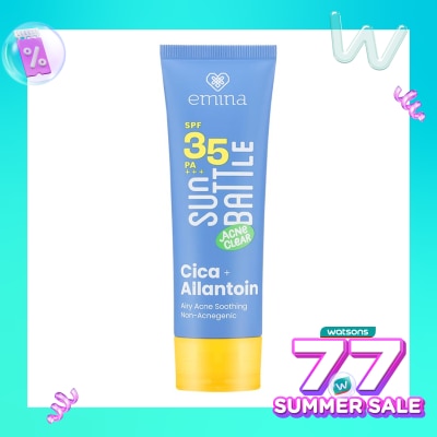 EMINA Emina Sun Battle SPF 35 PA +++ Acne Clear Cica + Allantoin Airy Acne Soothing 50ml