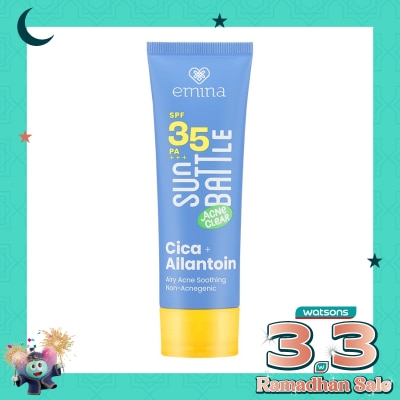 EMINA Emina Sun Battle SPF 35 PA +++ Acne Clear Cica + Allantoin Airy Acne Soothing 50ml
