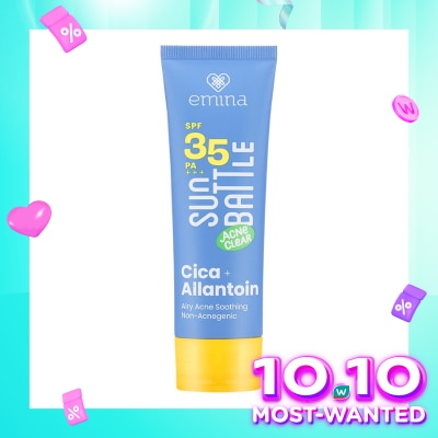 EMINA Emina Sun Battle SPF 35 PA +++ Acne Clear Cica + Allantoin Airy Acne Soothing 50ml