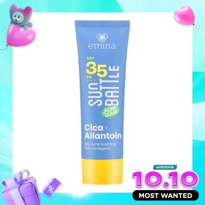 EMINA Emina Sun Battle SPF 35 PA +++ Acne Clear Cica + Allantoin Airy Acne Soothing 50ml image
