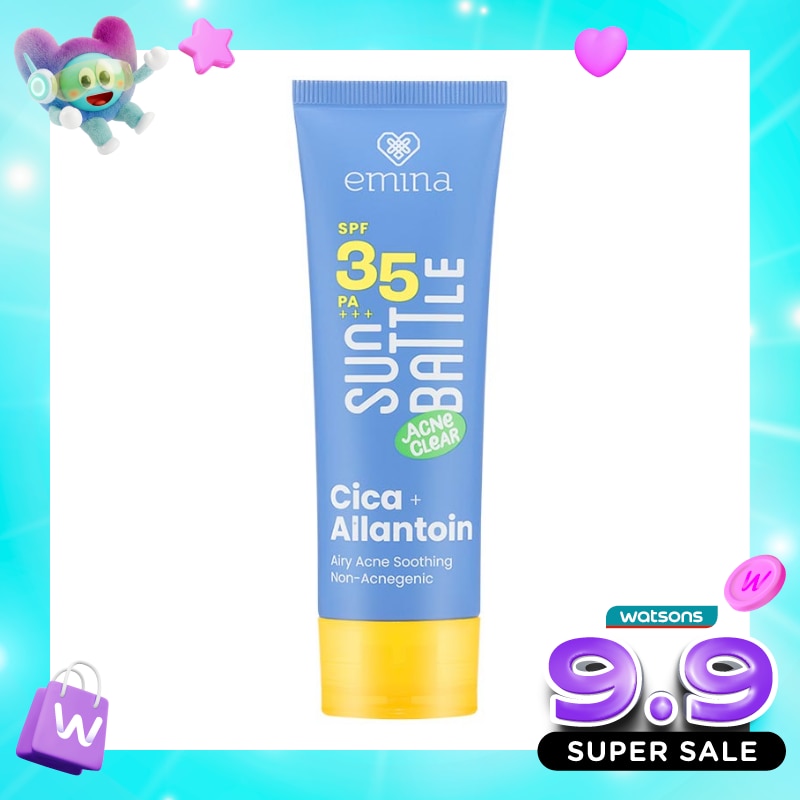 Emina Sun Battle SPF 35 PA +++ Acne Clear Cica + Allantoin Airy Acne Soothing 50ml image