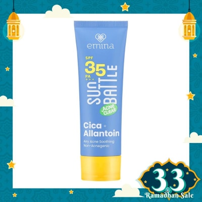 EMINA Emina Sun Battle SPF 35 PA +++ Acne Clear Cica + Allantoin Airy Acne Soothing 50ml