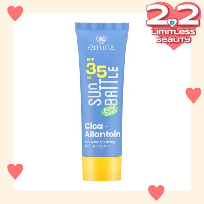 EMINA Emina Sun Battle SPF 35 PA +++ Acne Clear Cica + Allantoin Airy Acne Soothing 50ml