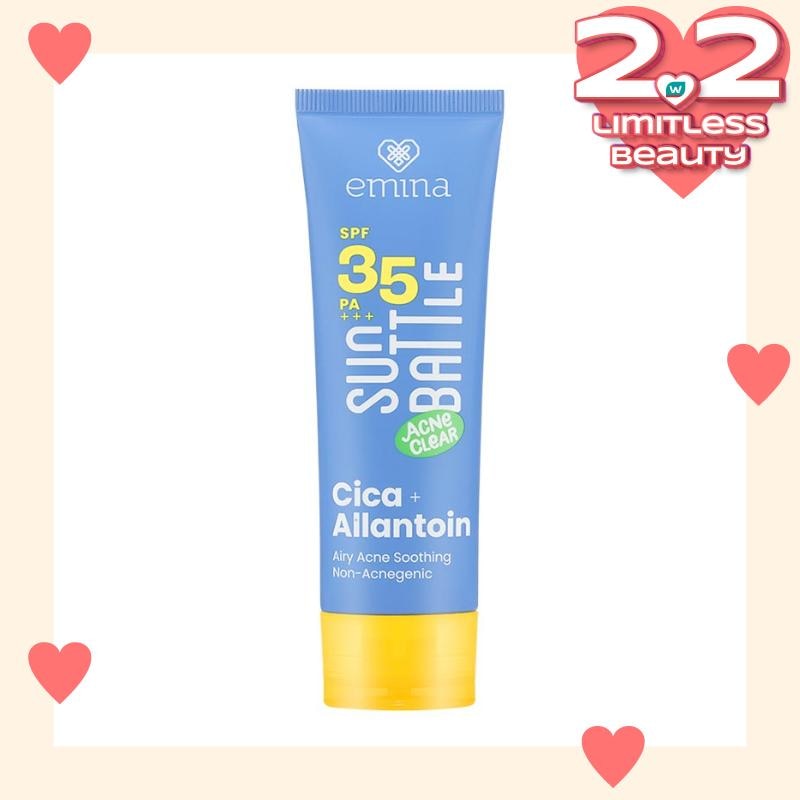 Emina Sun Battle SPF 35 PA +++ Acne Clear Cica + Allantoin Airy Acne Soothing 50ml