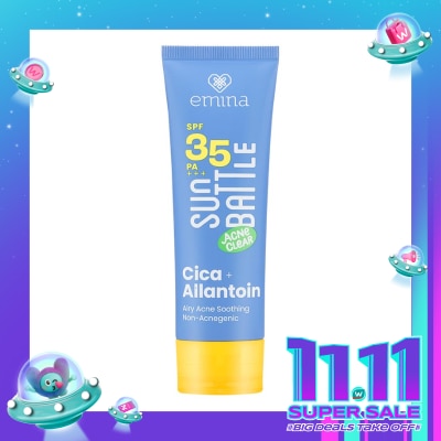 EMINA Emina Sun Battle SPF 35 PA +++ Acne Clear Cica + Allantoin Airy Acne Soothing 50ml