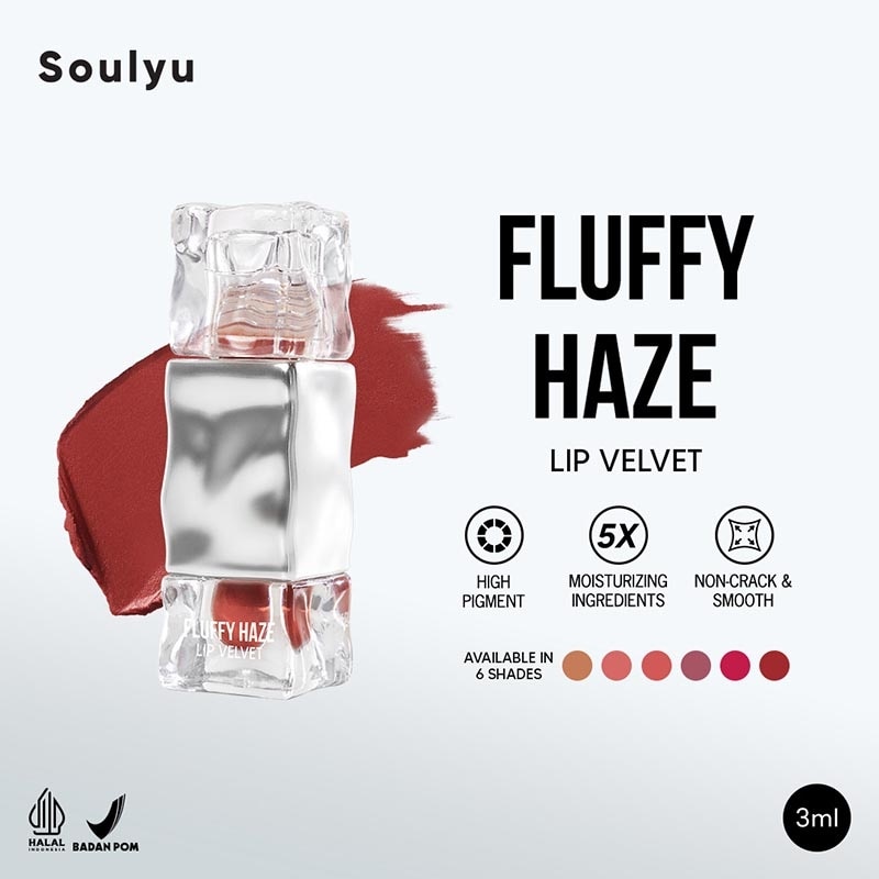 Soulyu Fluffy Haze Lip Velvet 01 Chestnut 3ml
