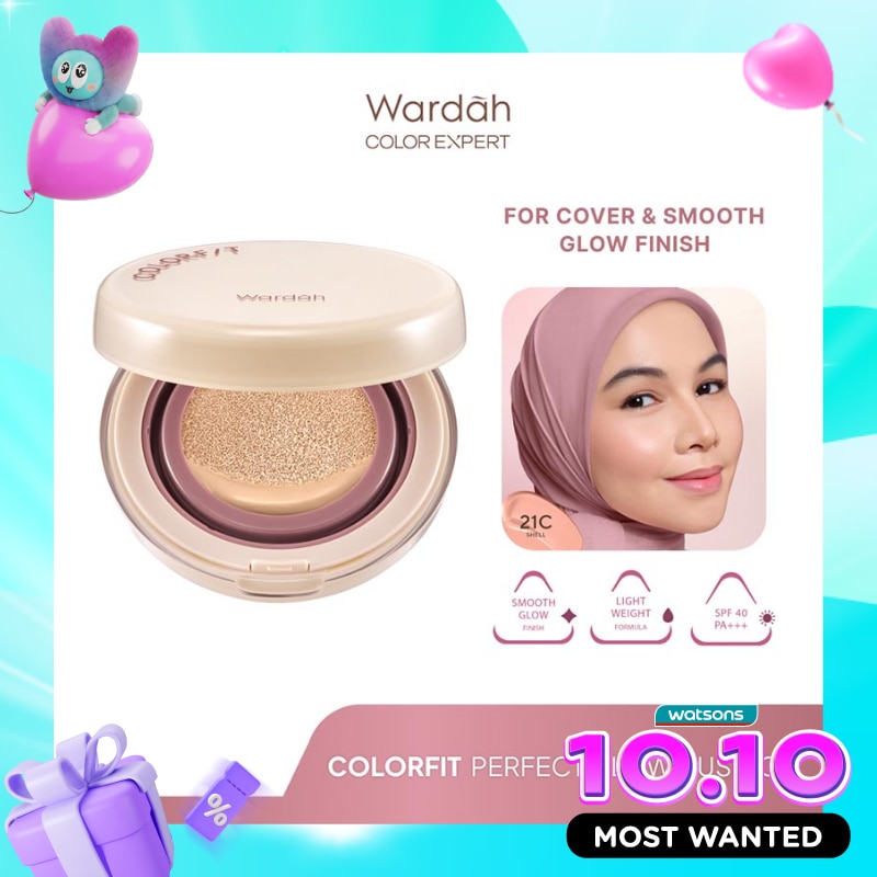 Colorfit Perfect Glow Cushion 21C Shell 15g Tahan Lama Hingga 12 Jam Dilengkapi SPF 33 PA+++ Hasil Akhir Glowing dan Menyatu Dengan Warna Kulit High Coverage image