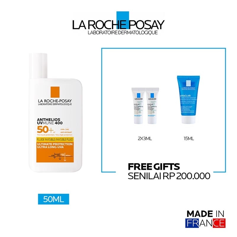 [Buy 1 Get 3] Anthelios Fluid UVMune 50ml Free Effaclar Duo(+) Cream 3ml (x2) & Effaclar Foaming Gel 15ml