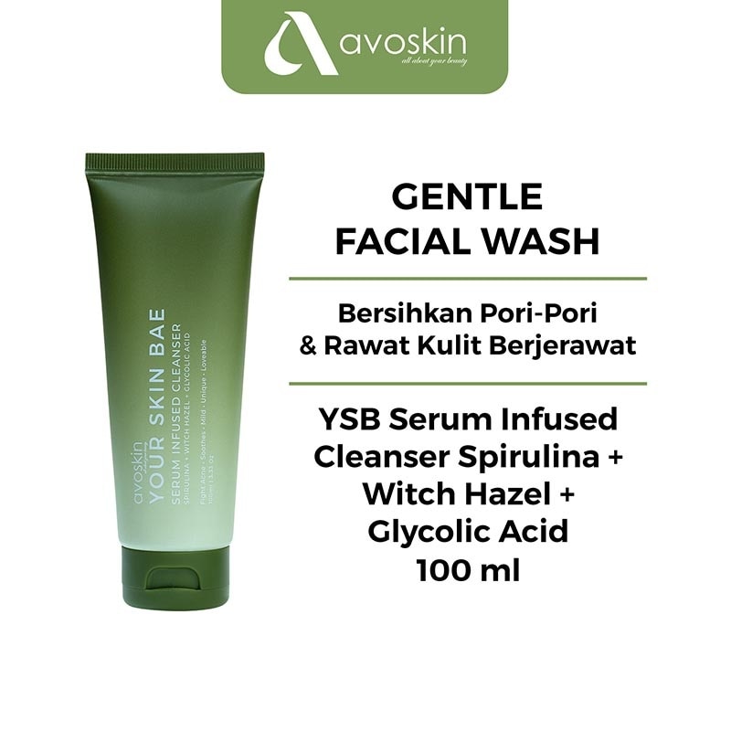 Avoskin Your Skin Bae Serum Infused Cleanser Spirulina 100ml