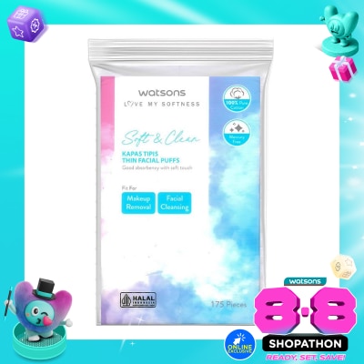 WATSONS COLLECTION - Watsons Soft & Clean Thin Facial Puffs 175'S image