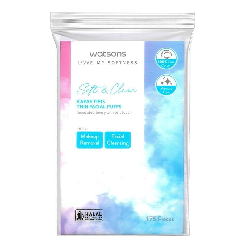 Watsons Soft & Clean Thin Facial Puffs 175'S