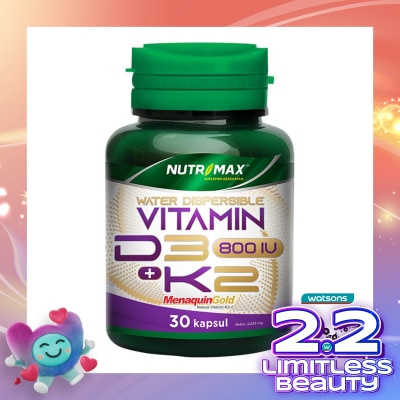 NUTRIMAX Nutrimax Vitamin D3 800 IU + K2 30'S Kapsul