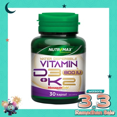 NUTRIMAX Nutrimax Vitamin D3 800 IU + K2 30'S Kapsul