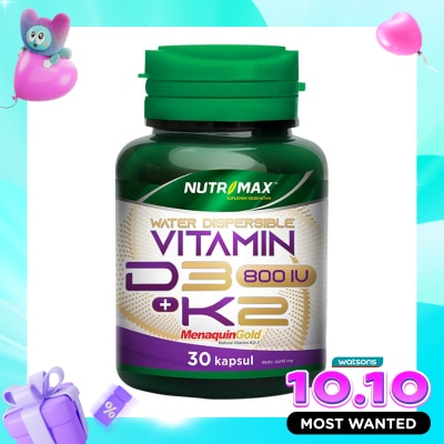 NUTRIMAX Nutrimax Vitamin D3 800 IU + K2 30'S Kapsul image