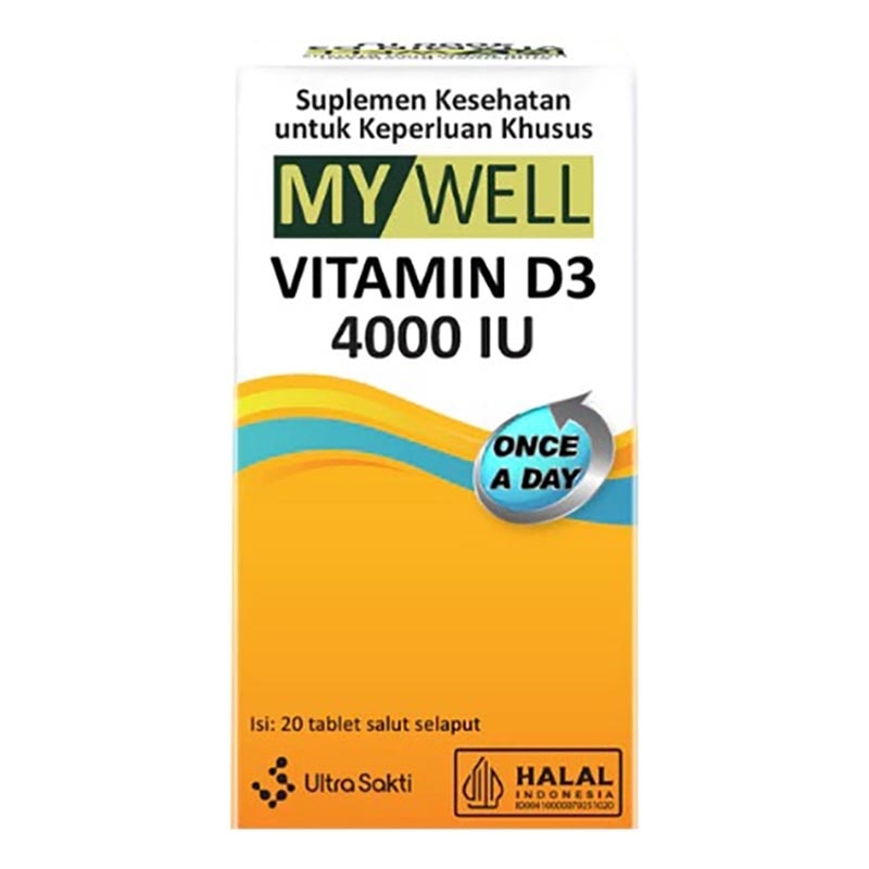 My Well Vitamin D3 4000IU 20'S (Botol)