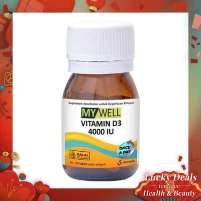 MY WELL My Well Vitamin D3 4000IU 20'S (Botol)