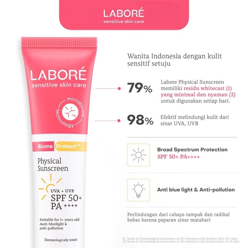 Labore Sensitive Skin Care BiomeProtect Physical Sunscreen SPF 50+ PA++++ 80g