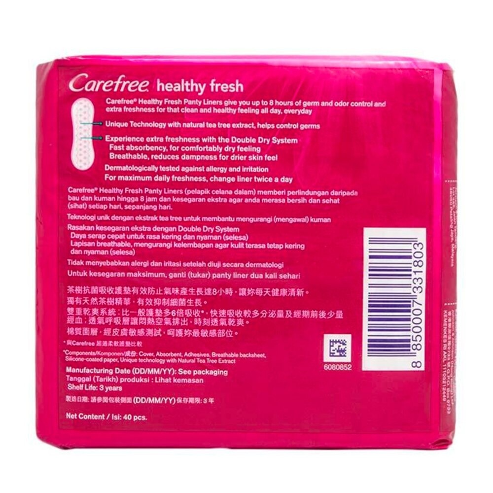 Healthy Fresh Panty Liner Tea Tree 40s