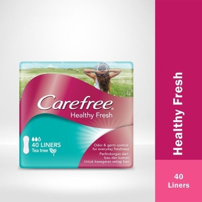 CAREFREE Healthy Fresh Panty Liner Tea Tree 40s